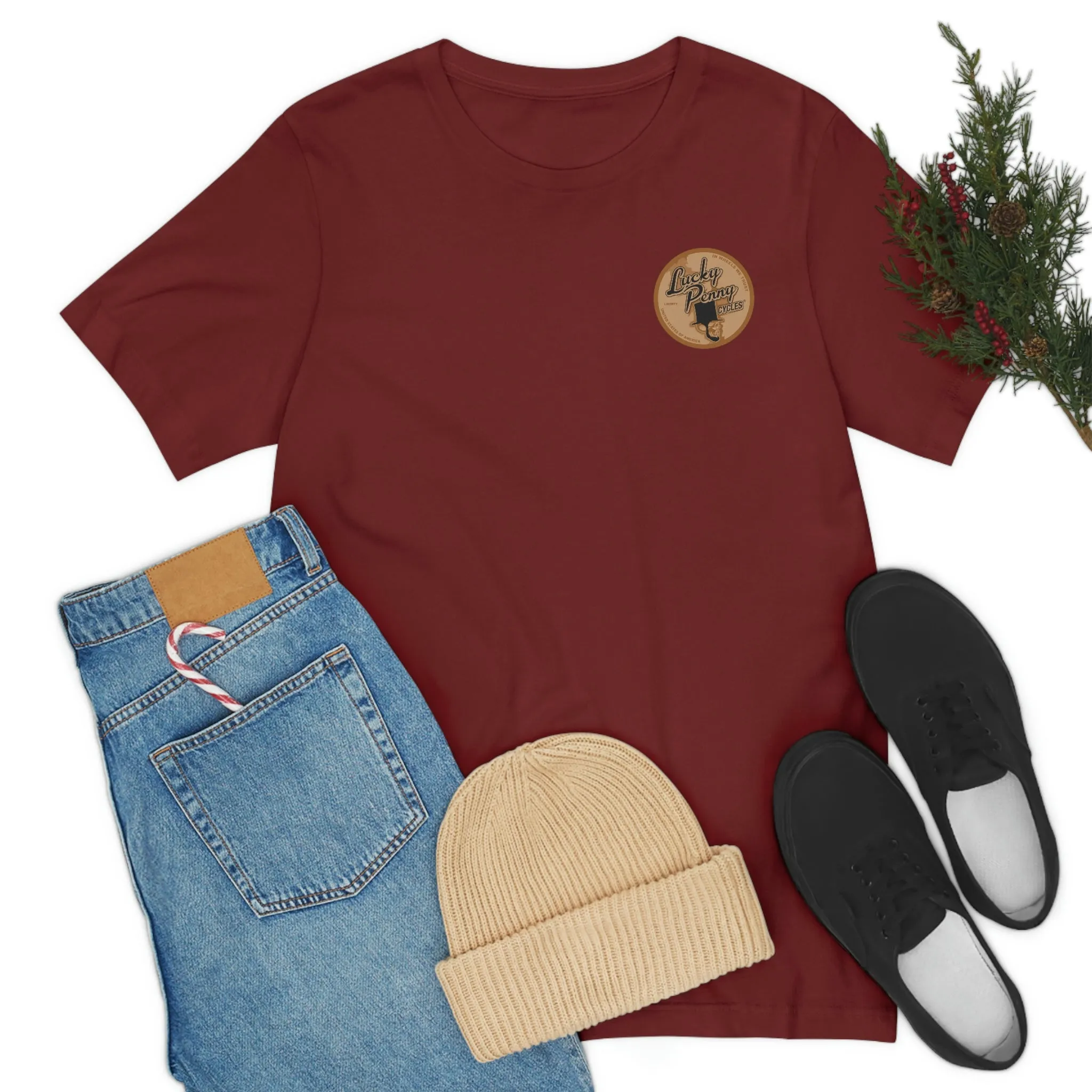 Lucky Penny Cycles Vintage Copper Shield T-Shirt