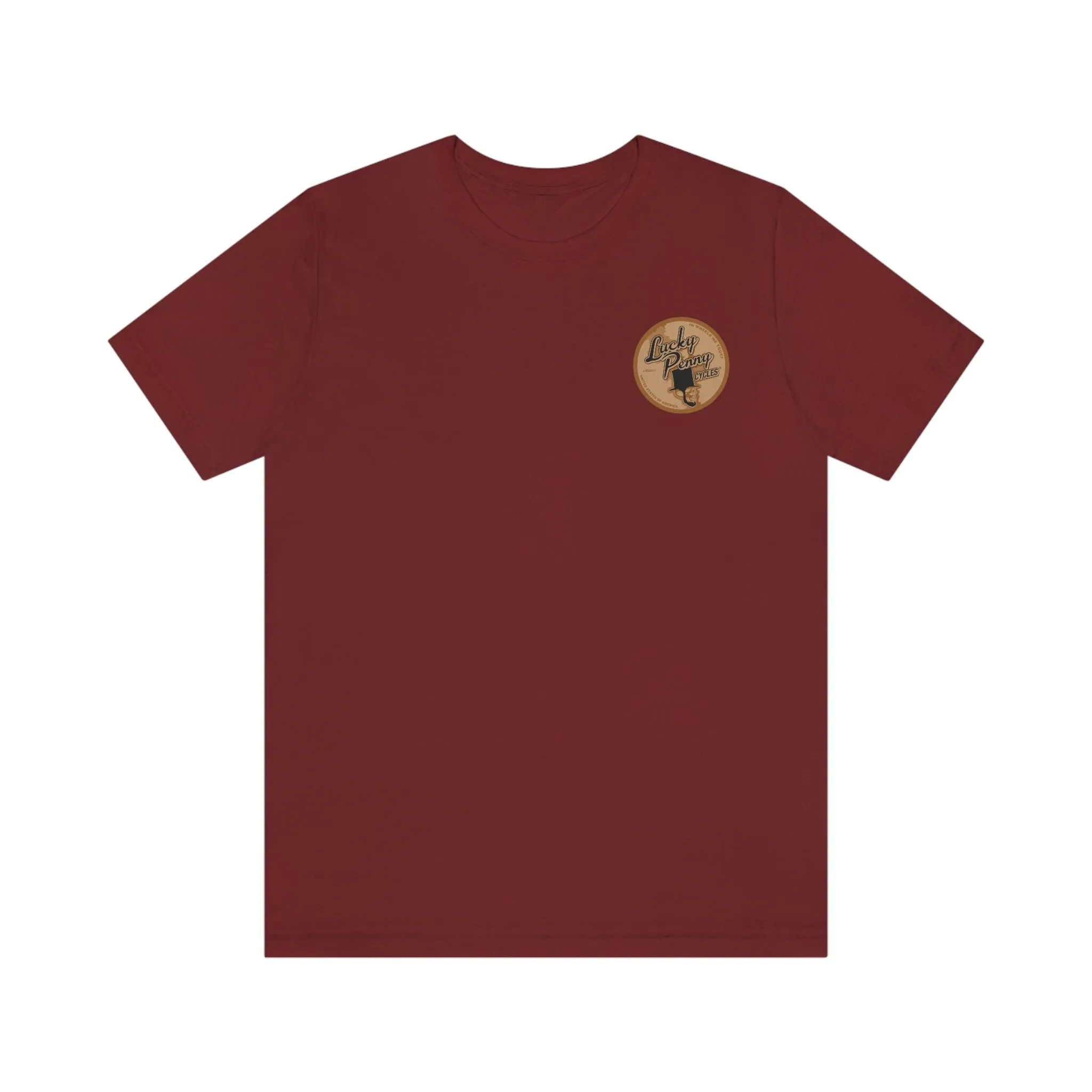 Lucky Penny Cycles Vintage Copper Shield T-Shirt
