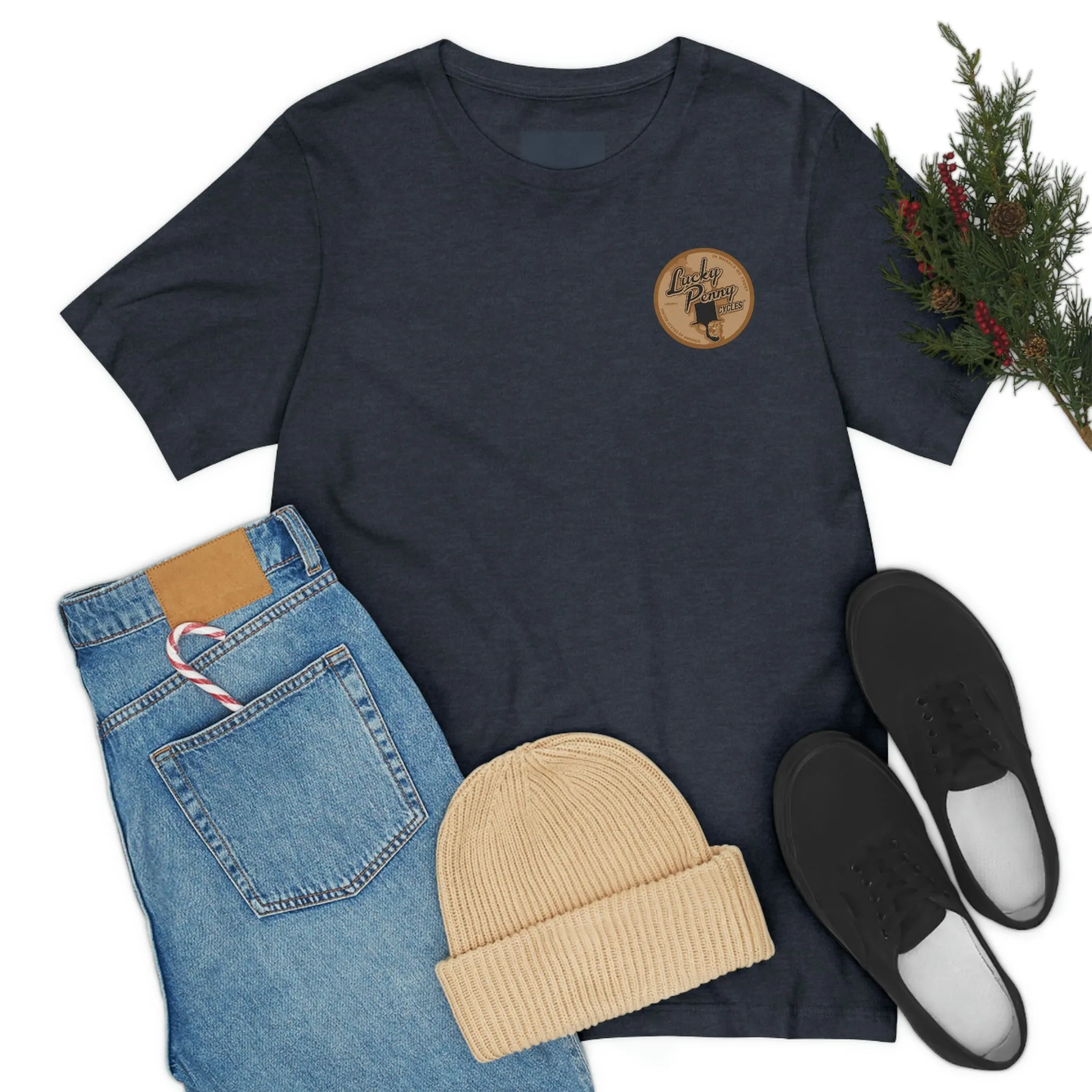Lucky Penny Cycles Vintage Copper Shield T-Shirt