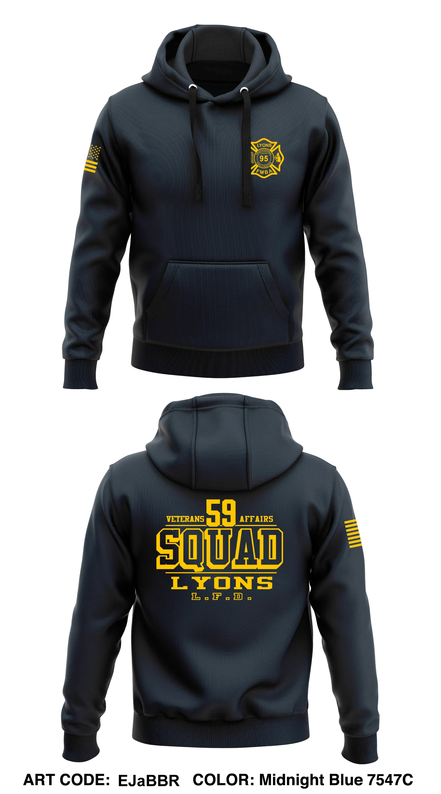 Lyons Fire Department  Core Men's Hooded Performance Sweatshirt - EJaBBR