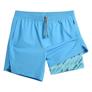 maamgic Gym Shorts for Men 7 inch Inseam with Liner Stretch 2 in 1 Workout Shorts Men Quick Dry Athletic Running Shorts