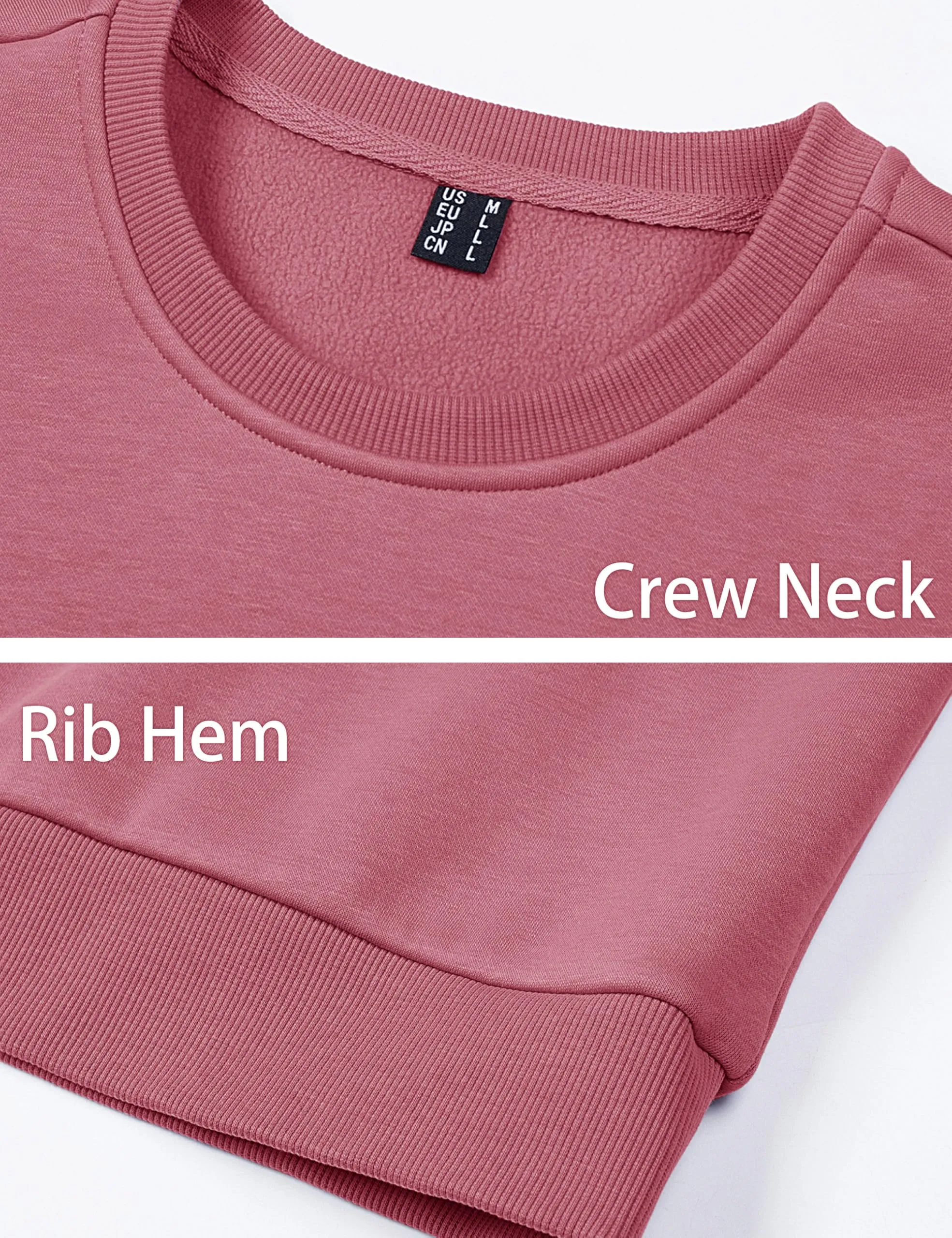 MAGCOMSEN Crew Neck Sweater For Men Crewneck Sweatshirt Sudaderas De Hombre Sweatshirts For Men Fleece Pullover Men Caucal Warm Sweatshirt Grey Pink