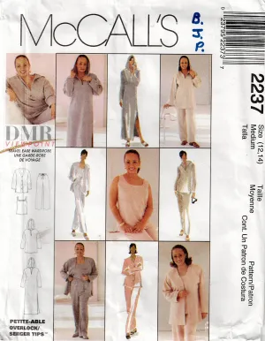 McCall's 2237 Womens Stretch Hooded Lounger Cardigan Tank Top & Pants 1990s Vintage Sewing Pattern Size MEDIUM 12-14 UNCUT Factory Folded