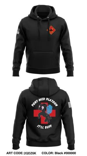 Med Plt, HHT, 2/11 ACR  Core Men's Hooded Performance Sweatshirt - 2QDZ6K