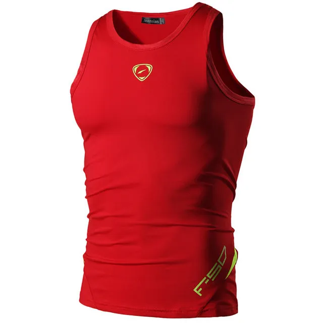 Men Quick Dry Slim Fit Sleeveless Shirt Tops&Tees