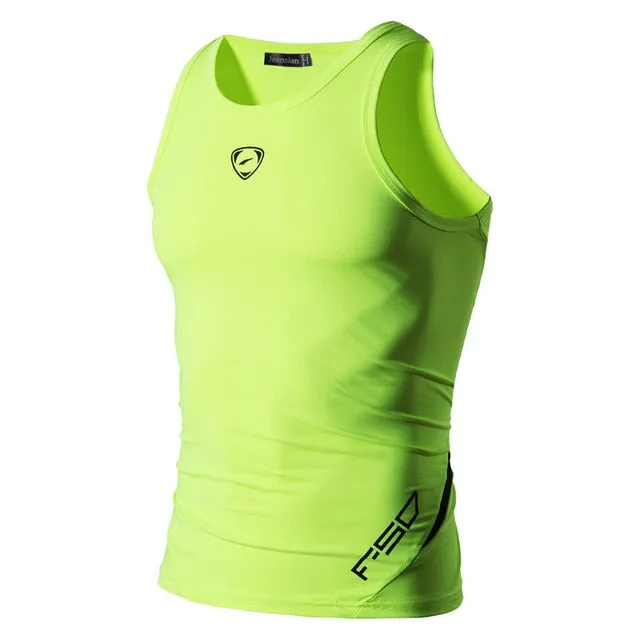 Men Quick Dry Slim Fit Sleeveless Shirt Tops&Tees