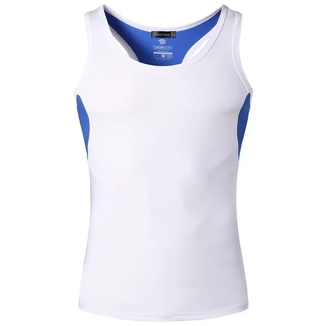 Men Quick Dry Slim Fit Sleeveless Shirt Tops&Tees