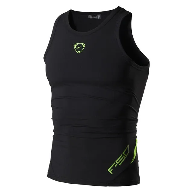Men Quick Dry Slim Fit Sleeveless Shirt Tops&Tees