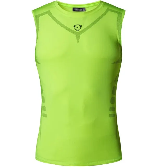 Men Quick Dry Slim Fit Sleeveless Shirt Tops&Tees