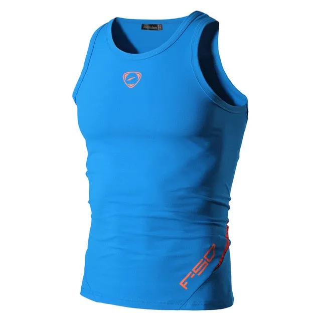 Men Quick Dry Slim Fit Sleeveless Shirt Tops&Tees