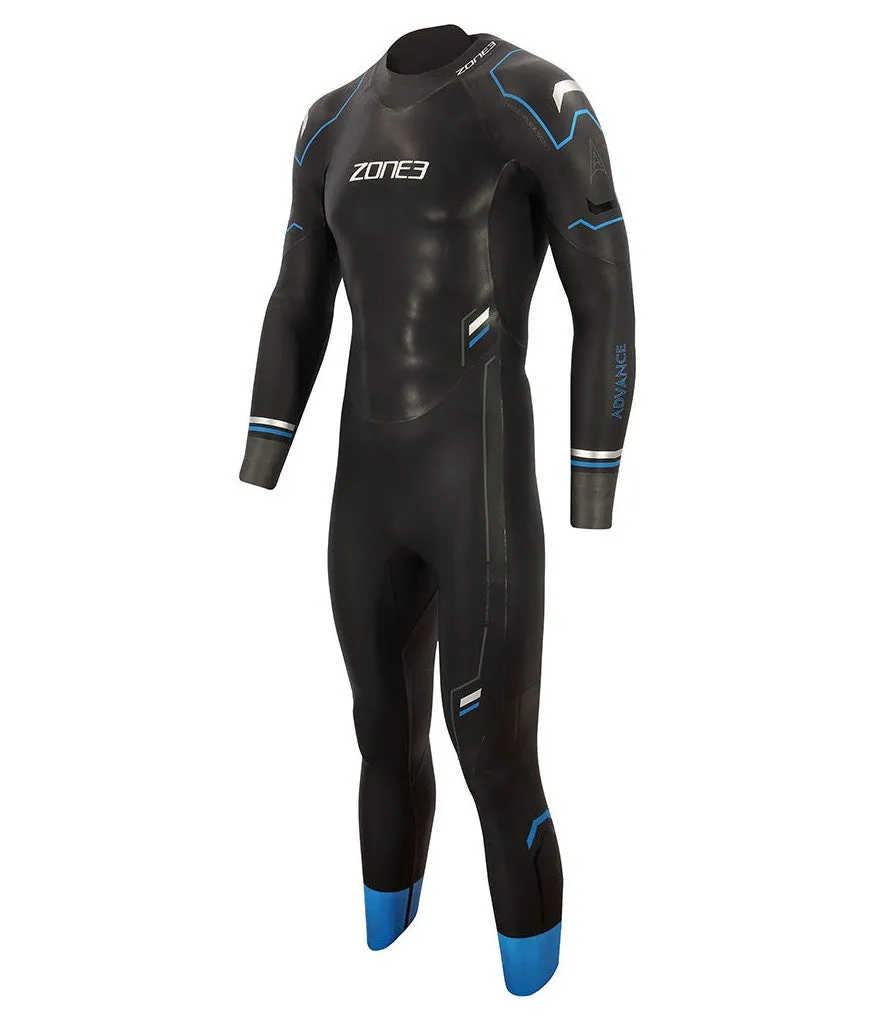 MEN'S ADVANCE WETSUIT - BLACK/BLUE/GUNMETAL - SHOP DEMO MODEL