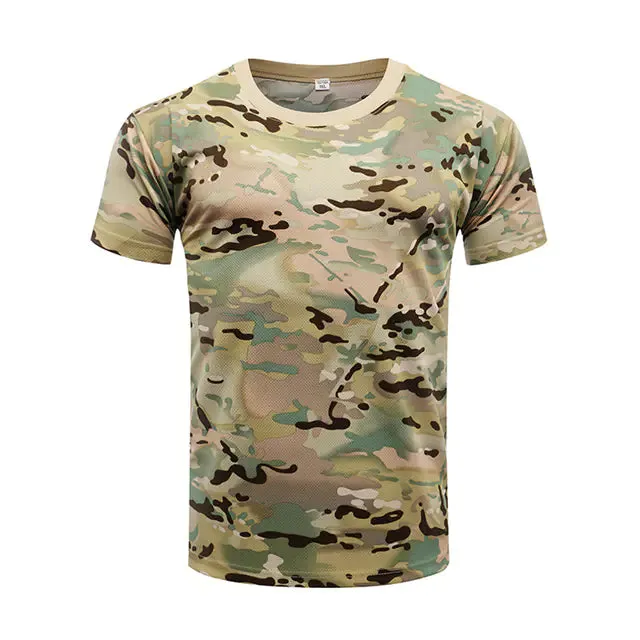 Men's Camouflage Tactical Short Sleeve T-Shirt