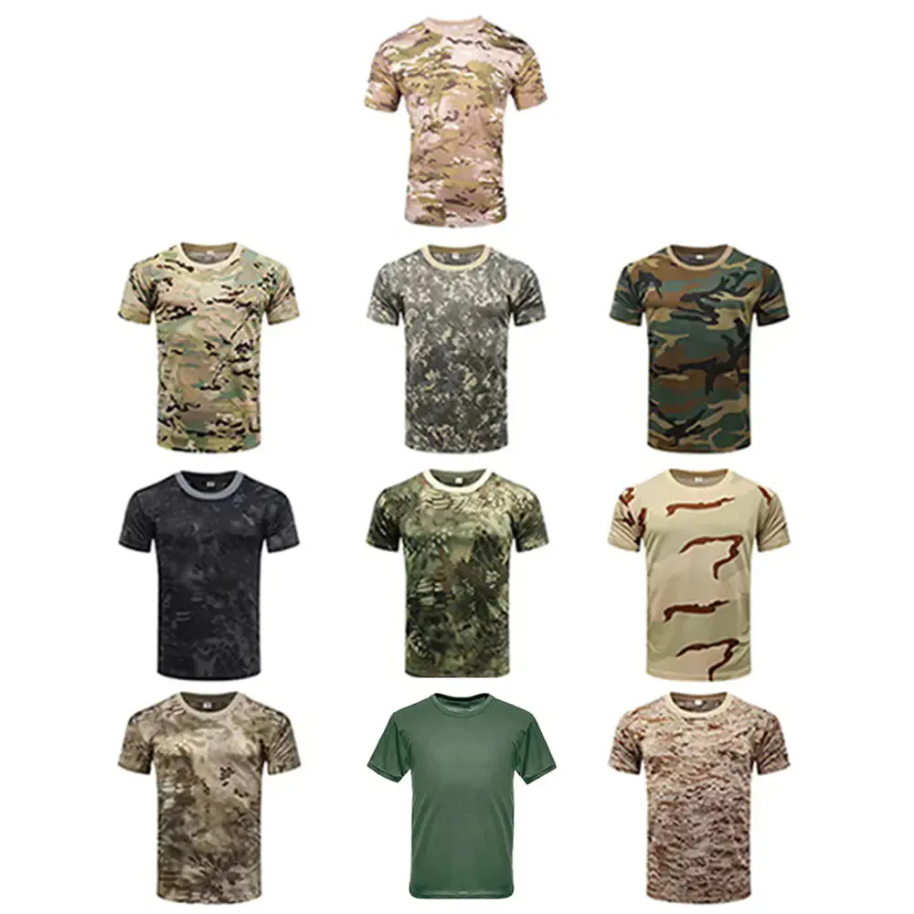 Men's Camouflage Tactical Short Sleeve T-Shirt