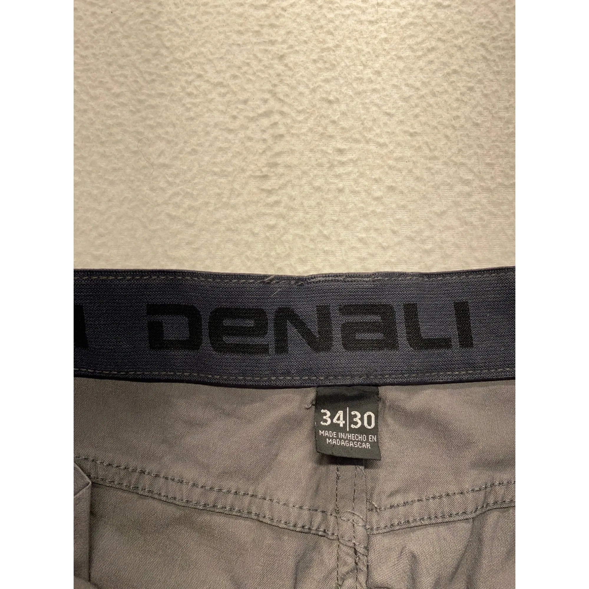 Mens Denali Gray Pants 34x30 Lightweight Stretch Casual Wear #7364
