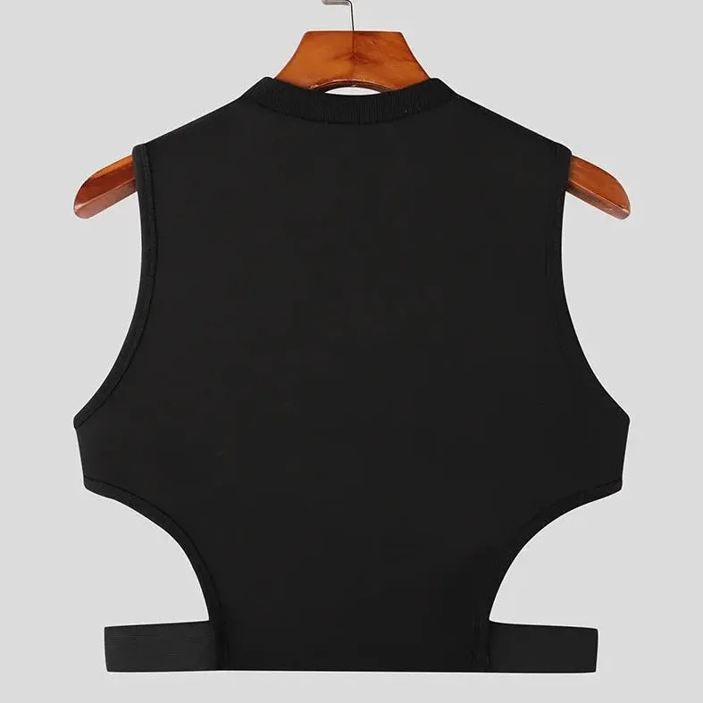 Men's Designer Hollow Out Crop Tops