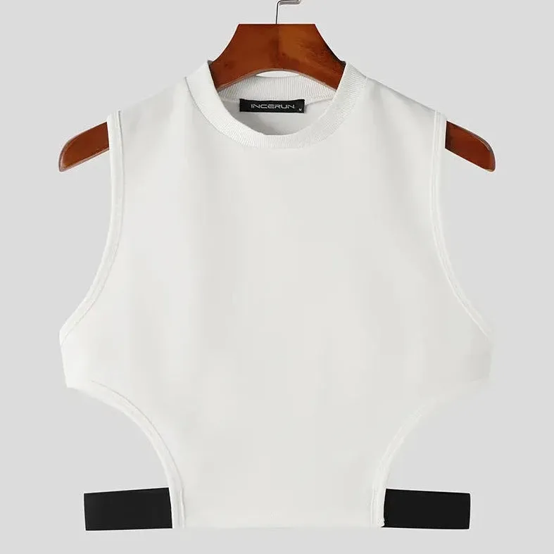 Men's Designer Hollow Out Crop Tops