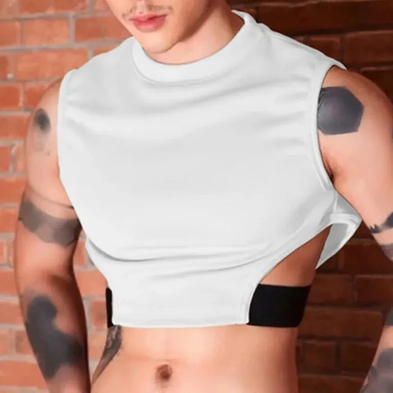 Men's Designer Hollow Out Crop Tops