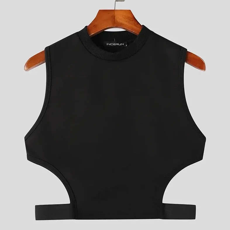 Men's Designer Hollow Out Crop Tops