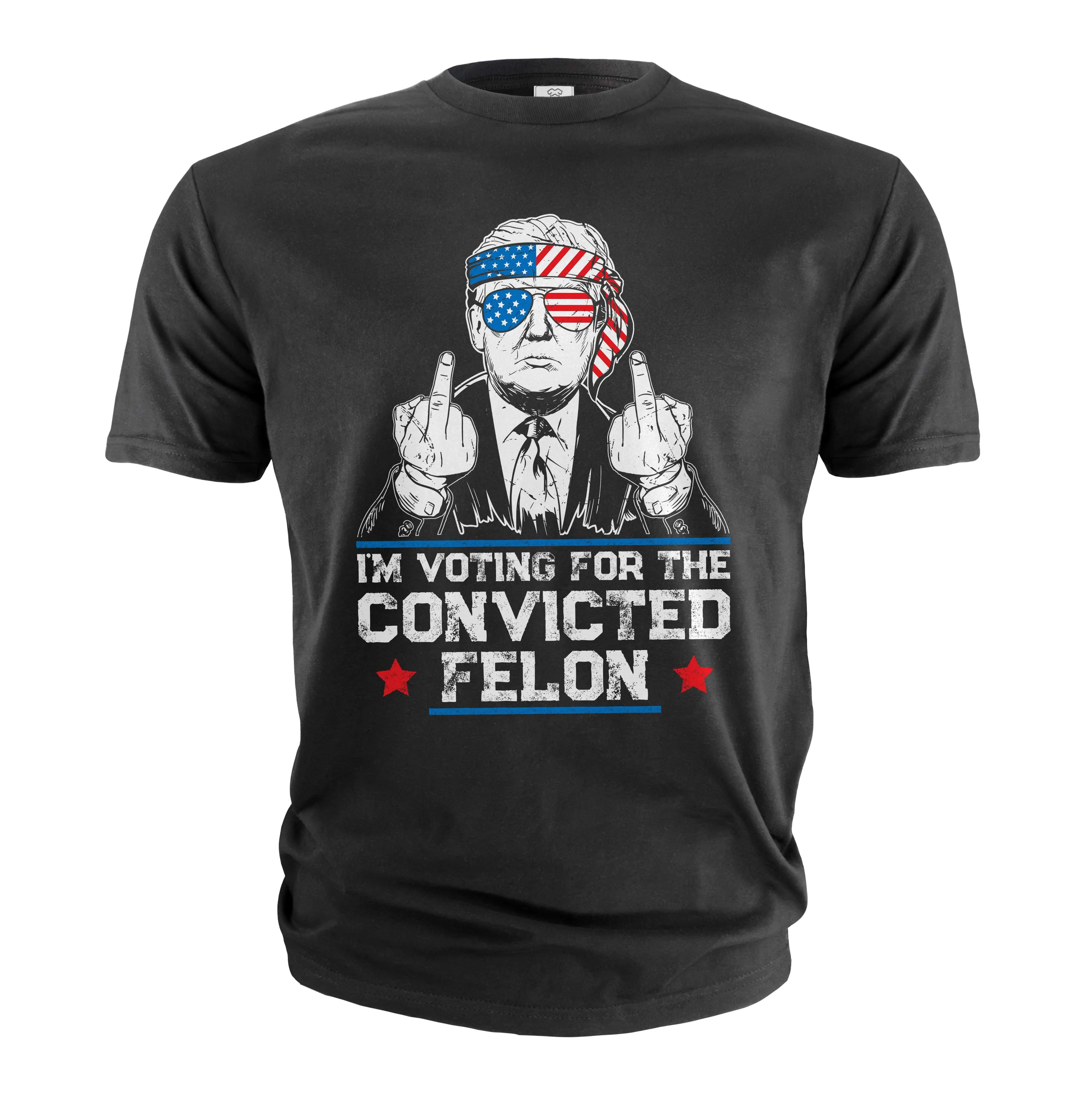 Men's Donald Trump Support Shirt Voting For Convicted Felon Tee Shirt Political Shirts