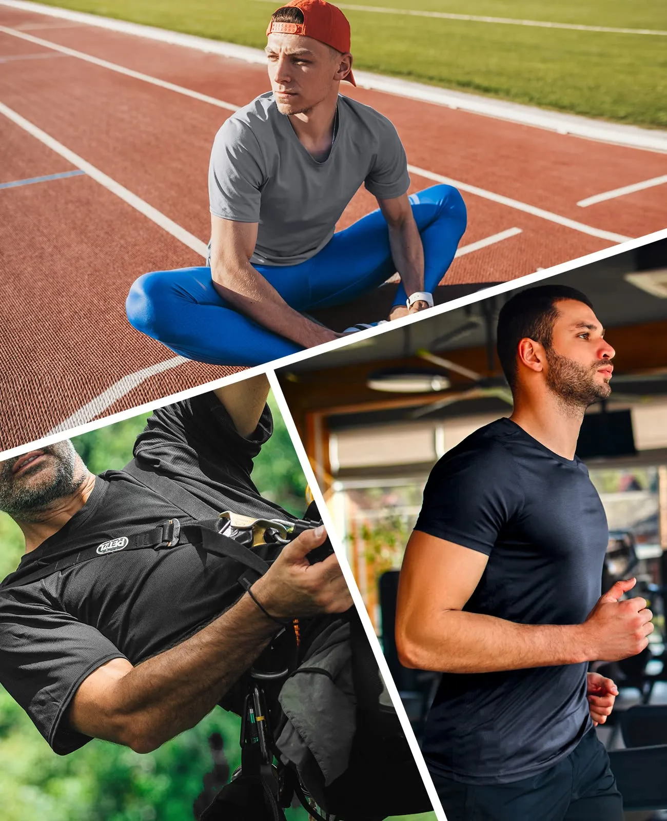 Men's Dry Fit Workout T-shirts for Gym Athletic Running
