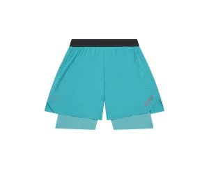 Men's Dual Run Shorts | Aqua Blue