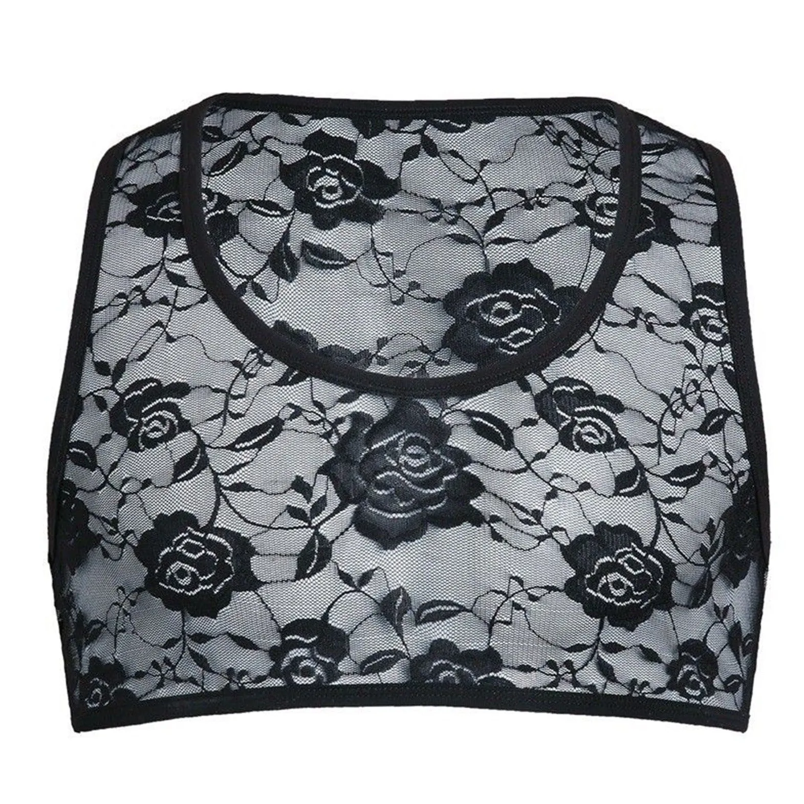 Men's Floral Lace Crop Tops