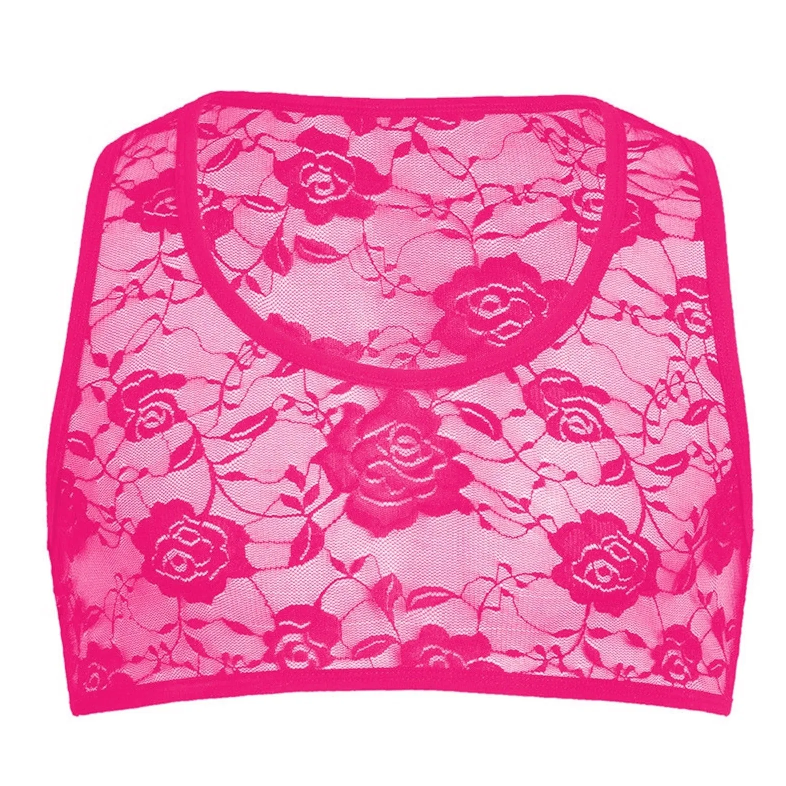 Men's Floral Lace Crop Tops
