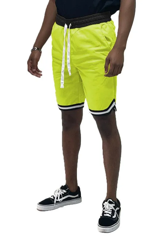 Men's Solid Athletic Basketball Sports Shorts