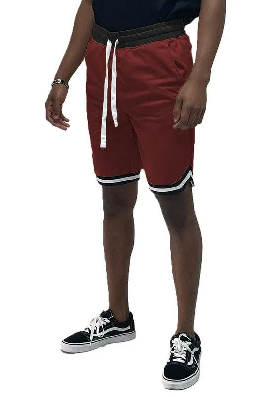 Men's Solid Athletic Basketball Sports Shorts