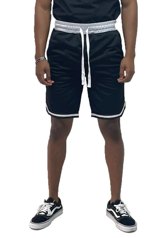 Men's Solid Athletic Basketball Sports Shorts
