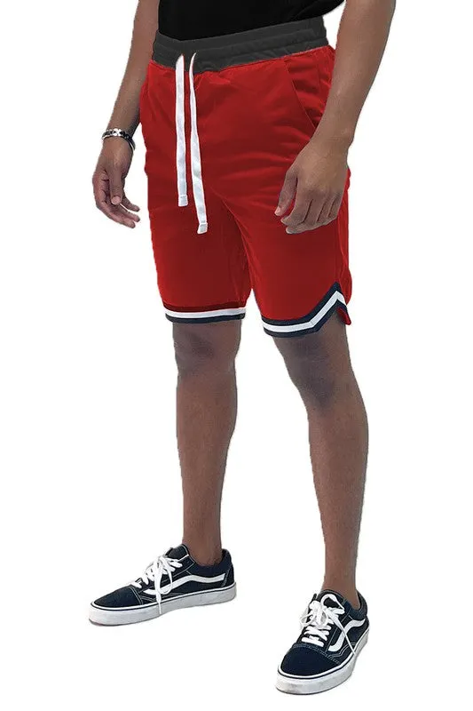 Men's Solid Athletic Basketball Sports Shorts