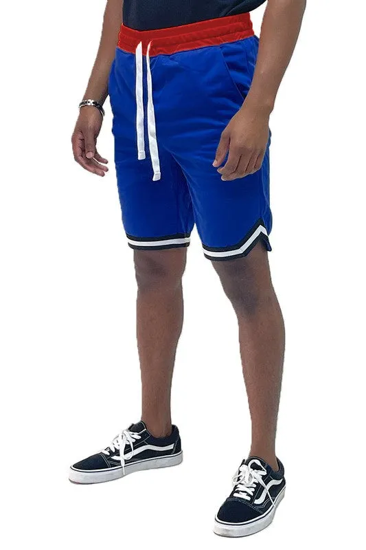 Men's Solid Athletic Basketball Sports Shorts