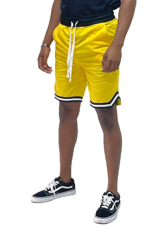 Men's Solid Athletic Basketball Sports Shorts