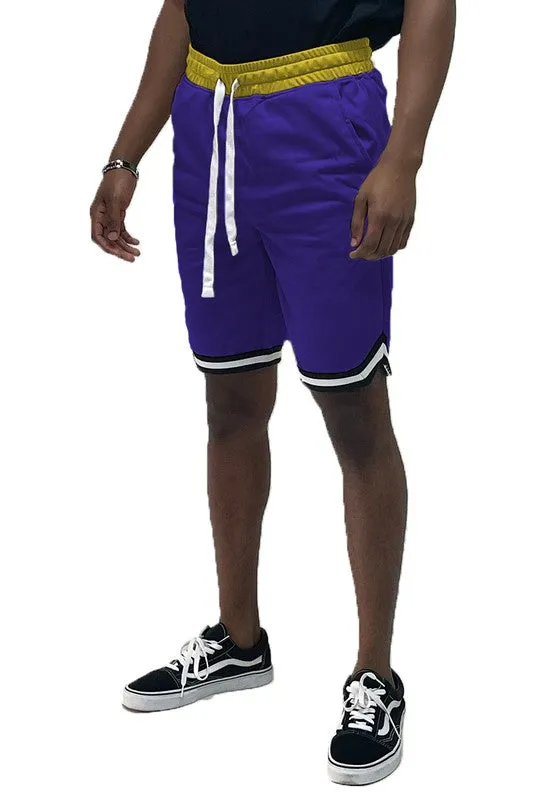 Men's Solid Athletic Basketball Sports Shorts