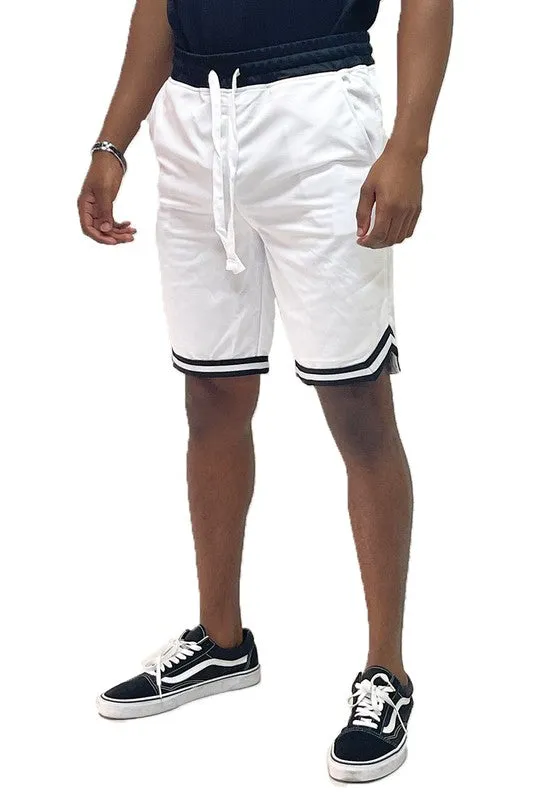 Men's Solid Athletic Basketball Sports Shorts