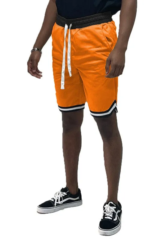 Men's Solid Athletic Basketball Sports Shorts