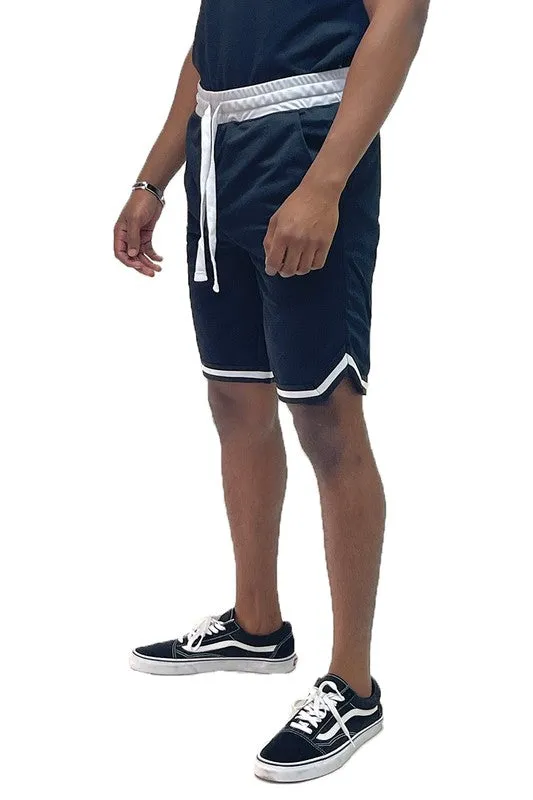 Men's Solid Athletic Basketball Sports Shorts