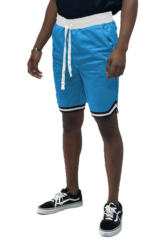 Men's Solid Athletic Basketball Sports Shorts