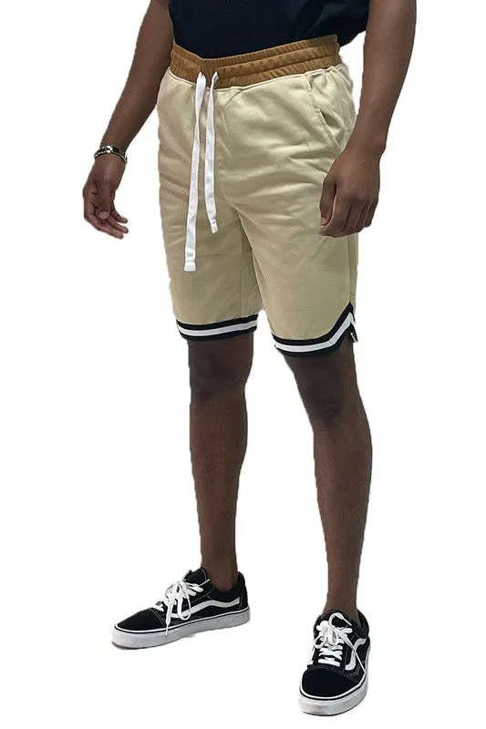 Men's Solid Athletic Basketball Sports Shorts