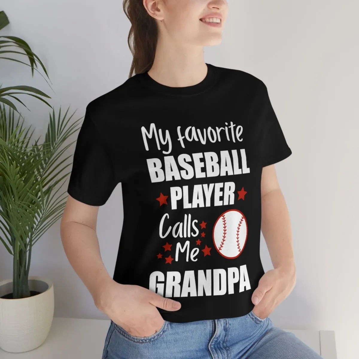 Men's Tee - My Favorite Baseball Player Calls Me Grandpa