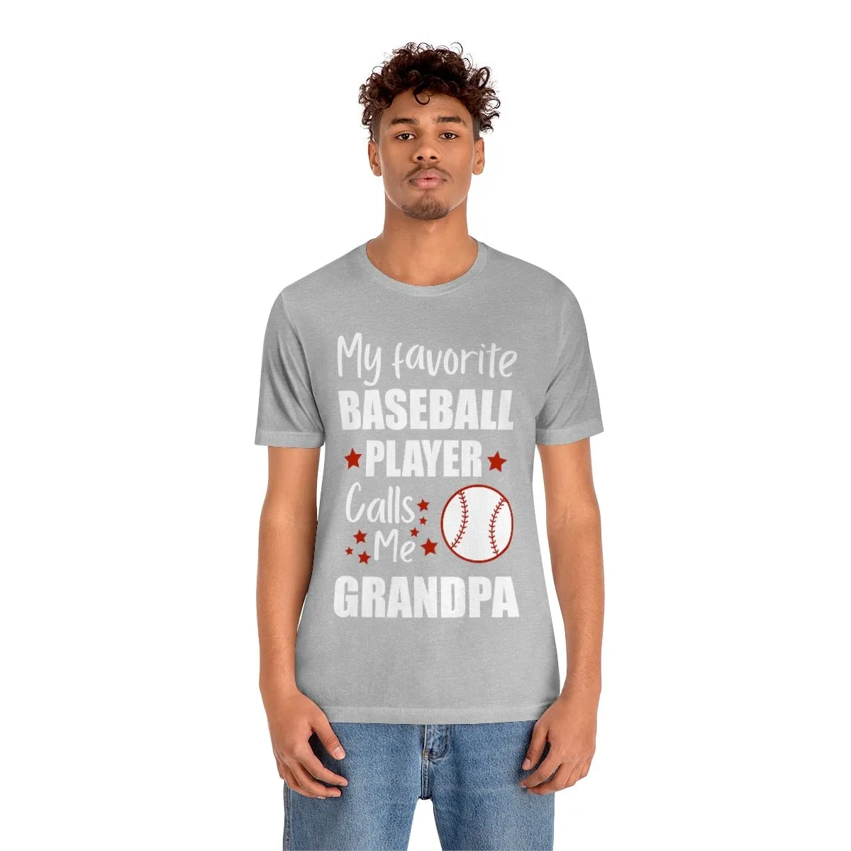 Men's Tee - My Favorite Baseball Player Calls Me Grandpa