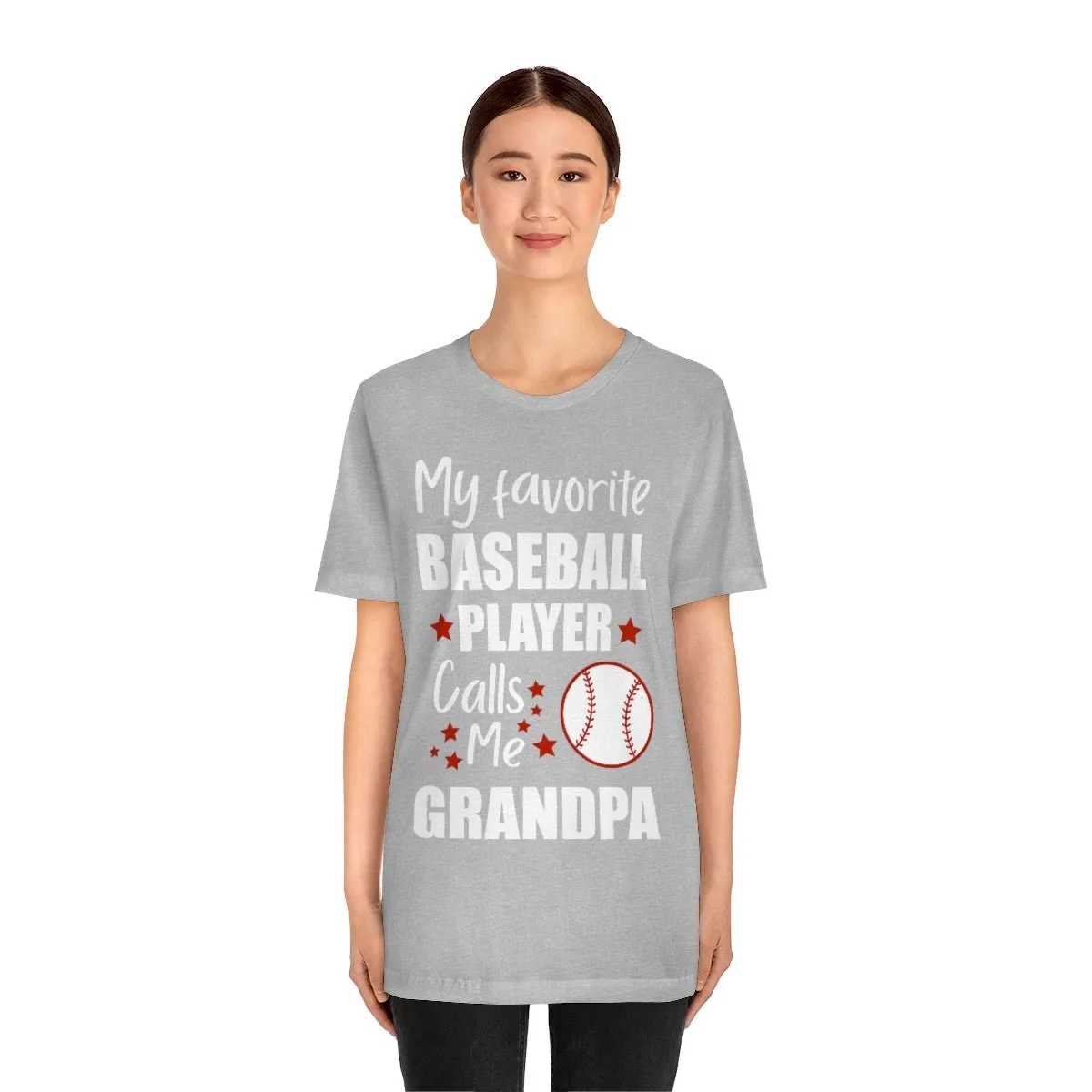 Men's Tee - My Favorite Baseball Player Calls Me Grandpa