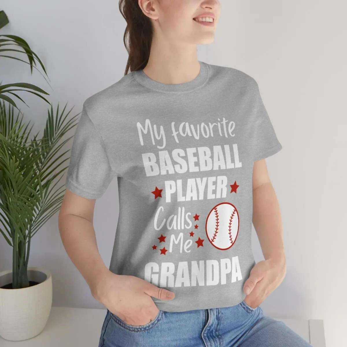 Men's Tee - My Favorite Baseball Player Calls Me Grandpa
