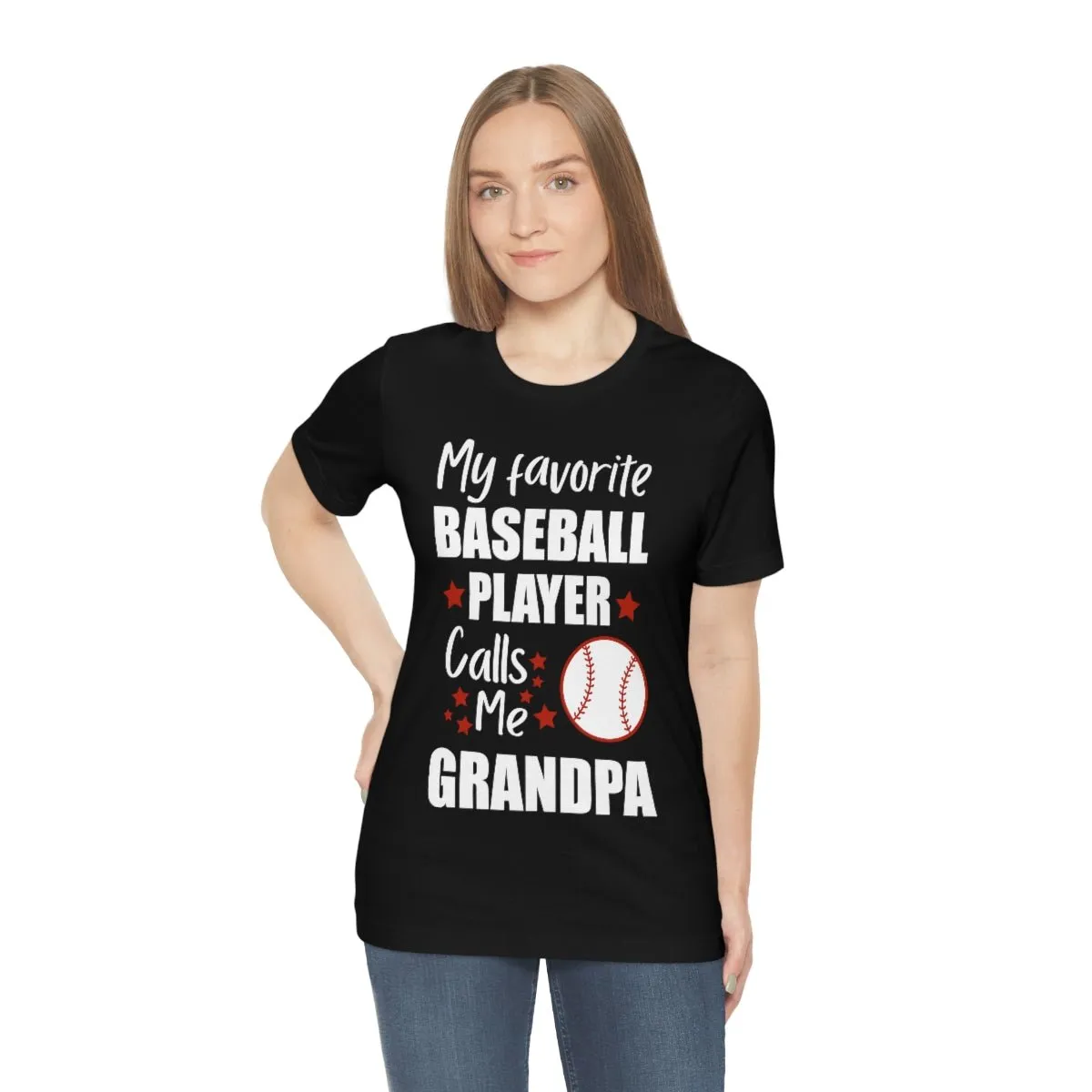 Men's Tee - My Favorite Baseball Player Calls Me Grandpa