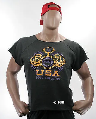 Mens Workout NPC Bodybuilding Wear Muscle Rag Top Gym Clothing Weight Lifting