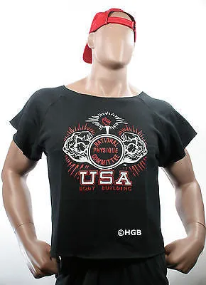 Mens Workout NPC Bodybuilding Wear Muscle Rag Top Gym Clothing Weight Lifting