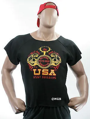Mens Workout NPC Bodybuilding Wear Muscle Rag Top Gym Clothing Weight Lifting