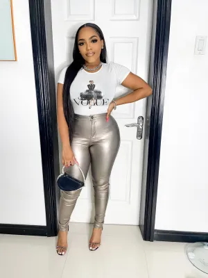 Metallic Pants