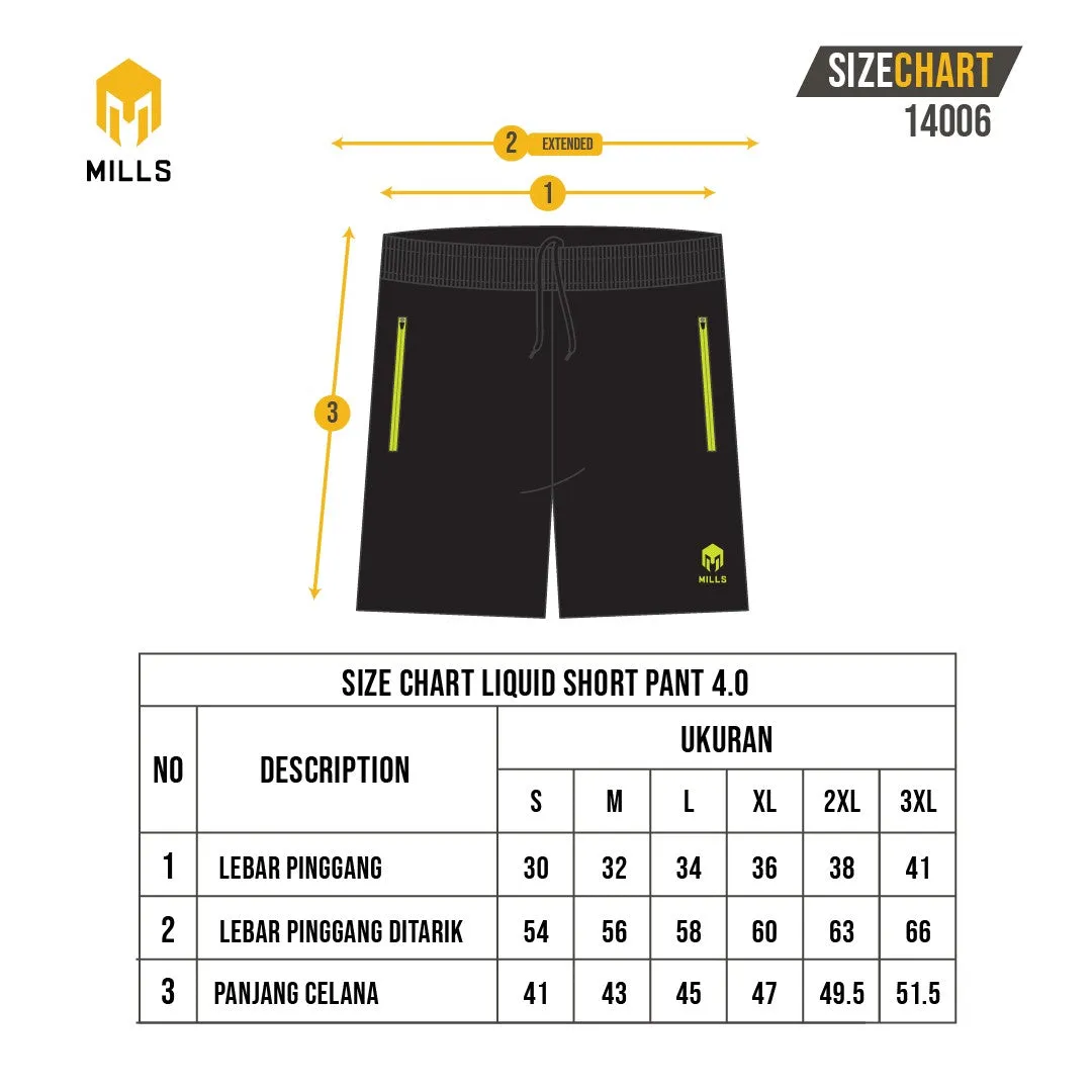 MILLS Celana Olahraga Short Pants Liquid 4.0 14006