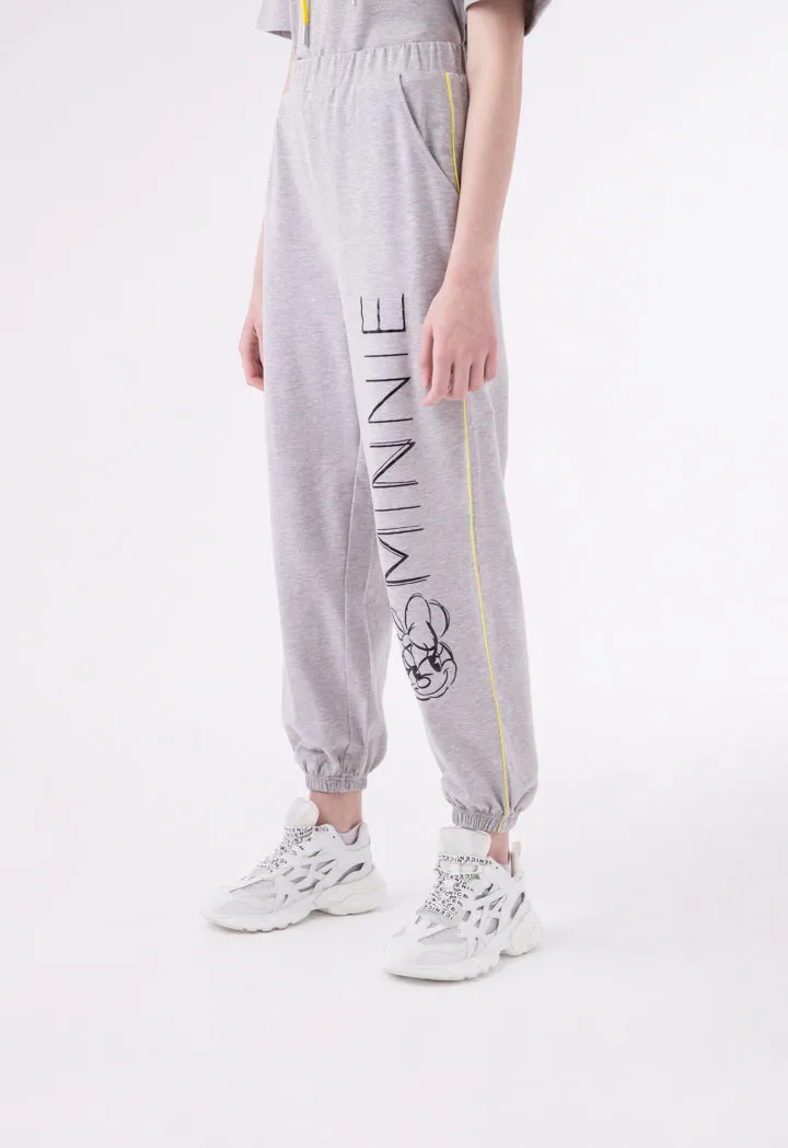 Minnie Mouse Melange Bias Tape Jogging Pants